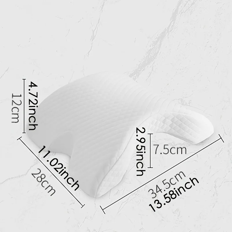 1pc Couple Pillow – Provides Comfort & Support With Memory Foam – Perfect For Travel & Cuddling