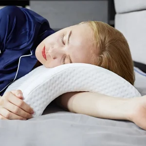 1pc Couple Pillow - Provides Comfort & Support With Memory Foam - Perfect For Travel & Cuddling