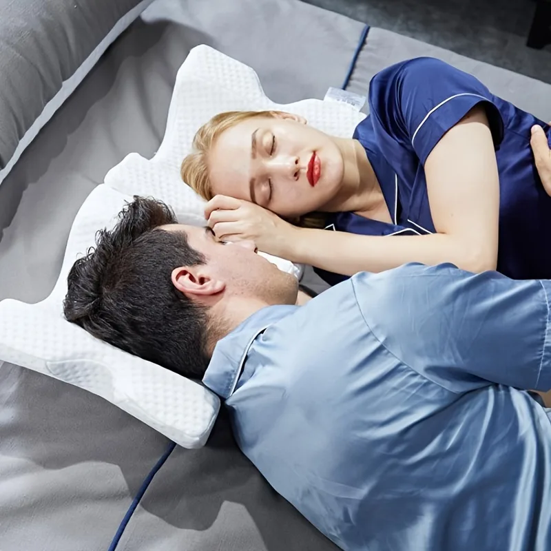 1pc Couple Pillow – Provides Comfort & Support With Memory Foam – Perfect For Travel & Cuddling