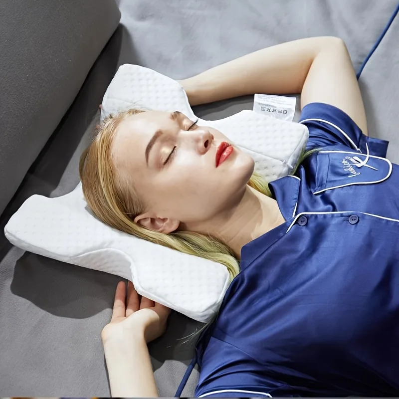 1pc Couple Pillow – Provides Comfort & Support With Memory Foam – Perfect For Travel & Cuddling