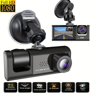 1080P 2 Camera Dash Cam For Cars,Front And Inside,1080P Dual Camera With IR Night Vision,Loop Recording,Car DVR Camera With 2 Inch IPS Screen,car Dashboard Video Cam